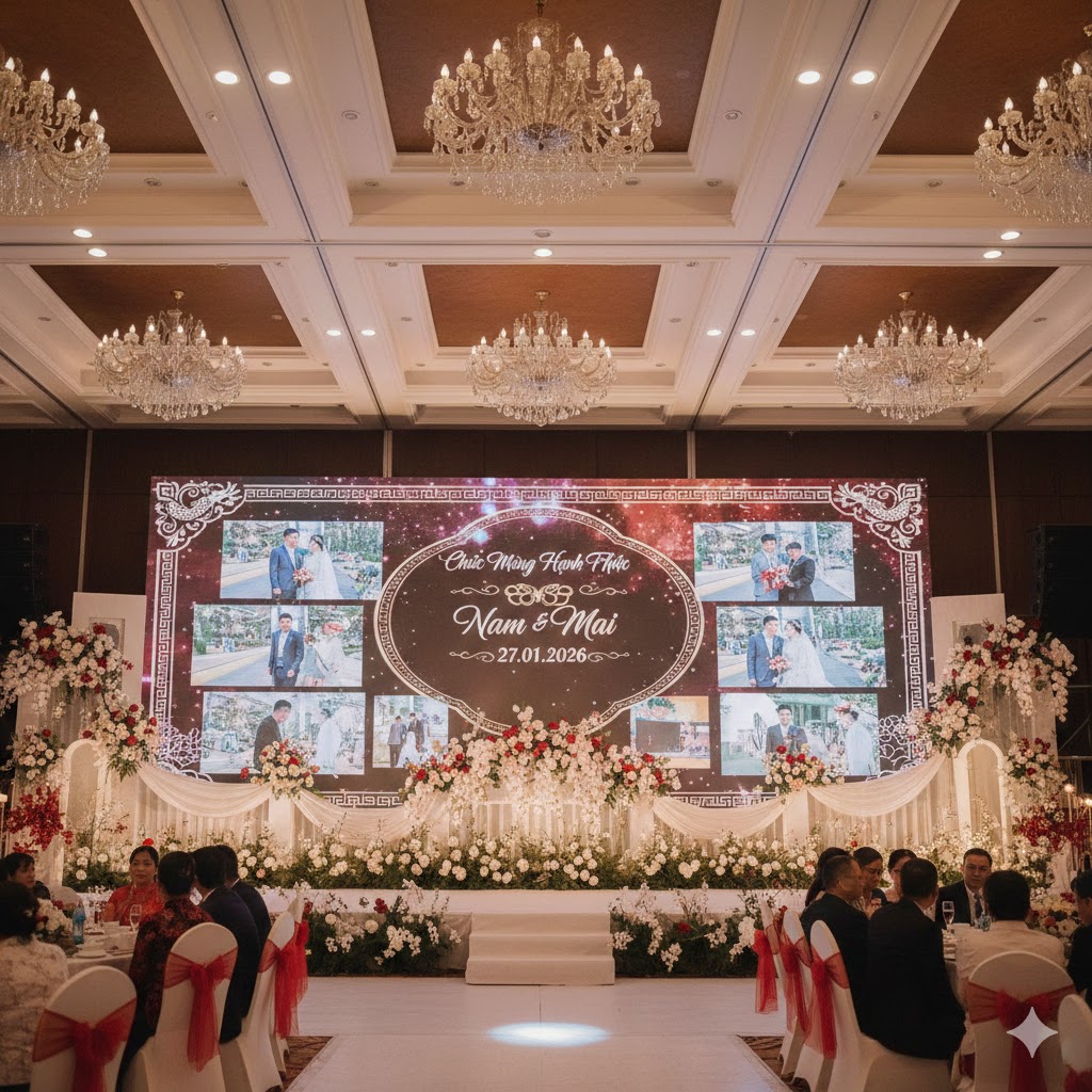 Cho Thuê Màn Hình LED Tiệc Cưới – Khi Từng Khoảnh Khắc Đều Đáng Được Nhìn Rõ