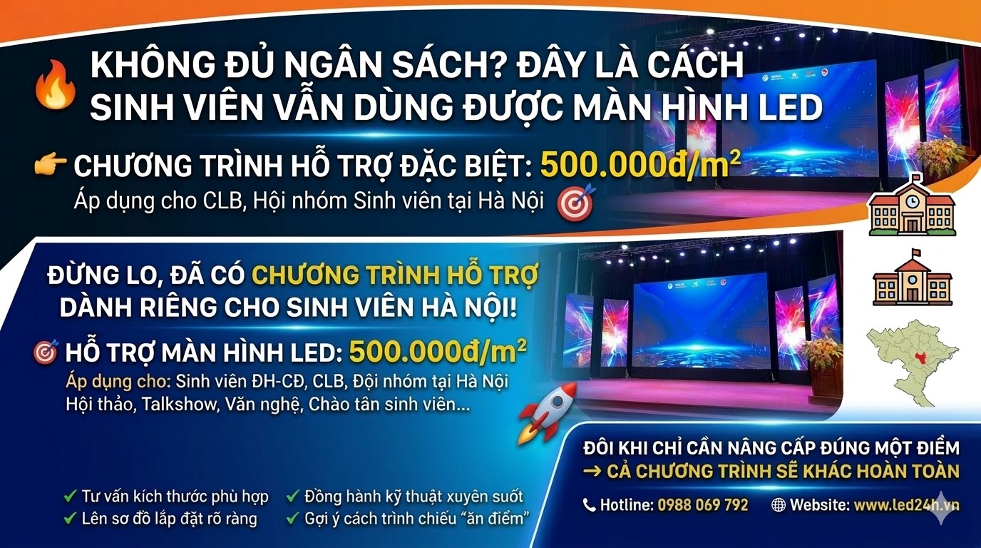 Không đủ ngân sách? Đây là cách sinh viên vẫn dùng được màn hình LED